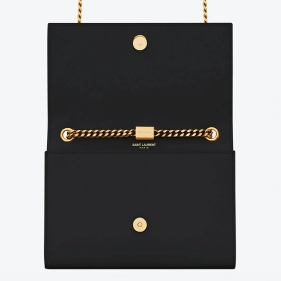 YSL Saint Laurent KATE SMALL CHAIN BAG IN GRAIN DE POUDRE LEATHER! MSRP$2,268 - Picture 5 of 16